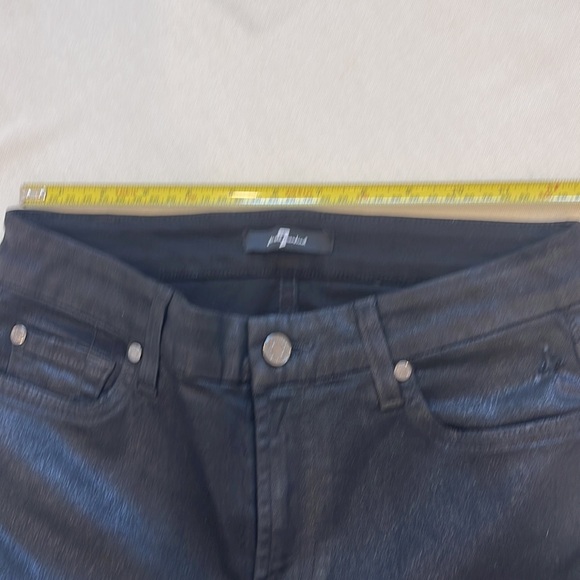 For All Mankind black coated distressed straight leg jeans - Picture 5 of 5